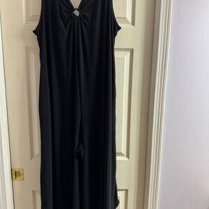 Elegant Black Sleeveless Romper Jumper plus size 1X